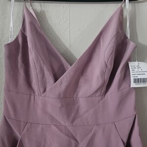 NWT After Six 6824 Crepe V-Neck Front Dress w/ Pockets Bridesmaids Gown size 6R